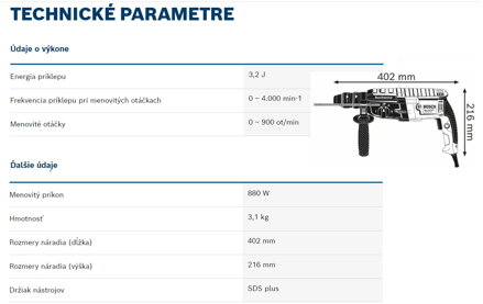 GBH 2-28 F PROFESSIONAL VŔTACIE KLADIVO S SDS PLUS