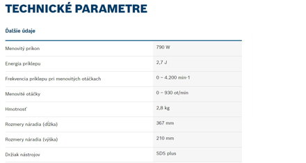 GBH 240 Vŕtacie kladivo s SDS plus