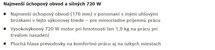 GWS 7-115 PROFESSIONAL UHLOVÁ BRÚSKA