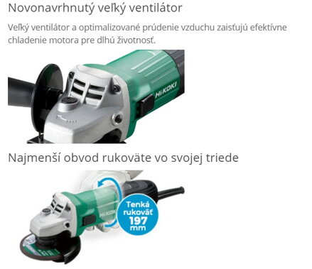 HIKOKI (HITACHI) UHLOVÁ BRÚSKA G12STA 600W / Ø115mm