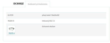 AKUMULÁTOROVÁ PÍLA NA KOV DCS552Z