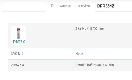 AKUMULÁTOROVÝ SKRUTKOVAČ S AUTOMATICKÝM ZÁSOBNÍKOM DFR551Z