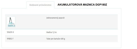 AKUMULÁTOROVÁ MAZNICA DGP180Z