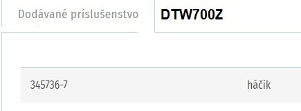 AKUMULÁTOROVÝ RÁZOVÝ UŤAHOVÁK DTW700Z