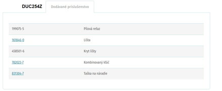 AKUMULÁTOROVÁ REŤAZOVÁ PÍLA DUC254Z