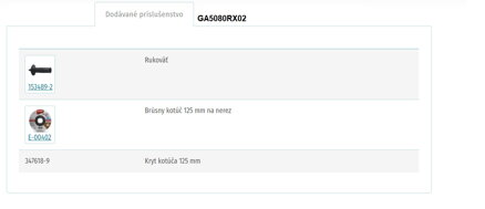 ELEKTRICKÁ UHLOVÁ BRÚSKA GA5080RX02