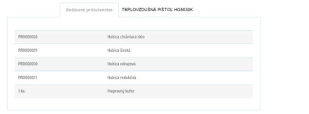 TEPLOVZDUŠNÁ PIŠTOĽ HG5030K