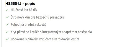 OKRUŽNÁ PÍLA HS6601J
