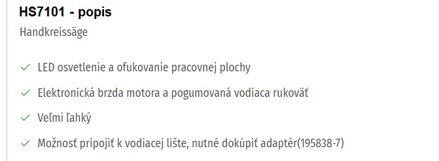 OKRUŽNÁ PÍLA HS7101