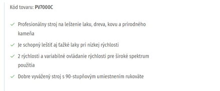 LEŠTIČKA PV7000C