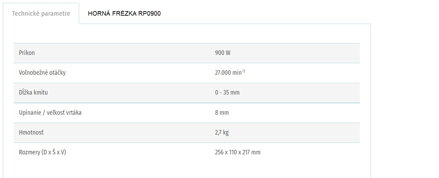 HORNÁ FRÉZKA RP0900