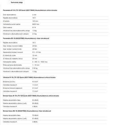 COMBO SET 2.4.3 18 V (685082000) AKUMULÁTOROVÉ STROJE V SADE 18V; METABOX 165 L; BS 18 + W 18 LTX 125 QUICK