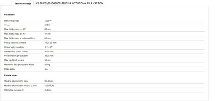 KS 66 FS (601066000) RUČNÁ KOTÚČOVÁ PÍLA (KARTÓN)