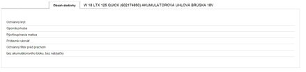 W 18 LTX 125 QUICK (602174850) AKUMULÁTOROVÁ UHLOVÁ BRÚSKA 18V; KARTÓN