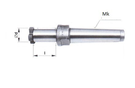 Frézovací trn 1413 L15 s kužeľovou stopkou Morse so závitom pre nástrčné frézy s priamou unášaciou drážkou