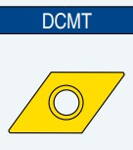 DCMT (M,S,P = nerez, zliatiny na báze Ni/Co/Fe, oceľ)